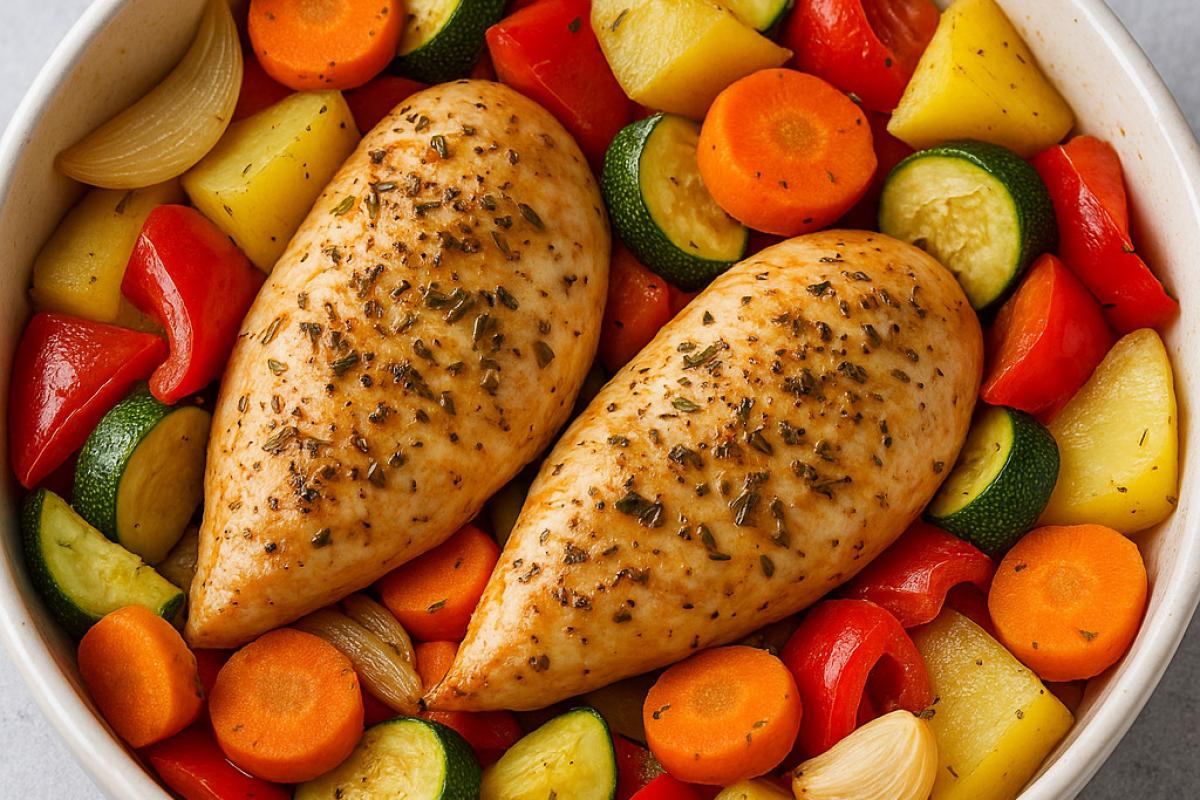 fırında sebzeli tavuk